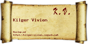 Kilger Vivien névjegykártya